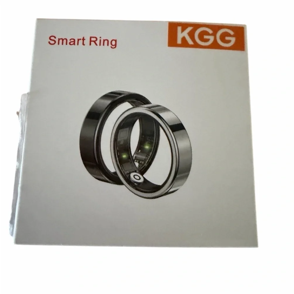 KGG Smart Ring. This is a wearable health and fitness tracker. Size 8 Black New